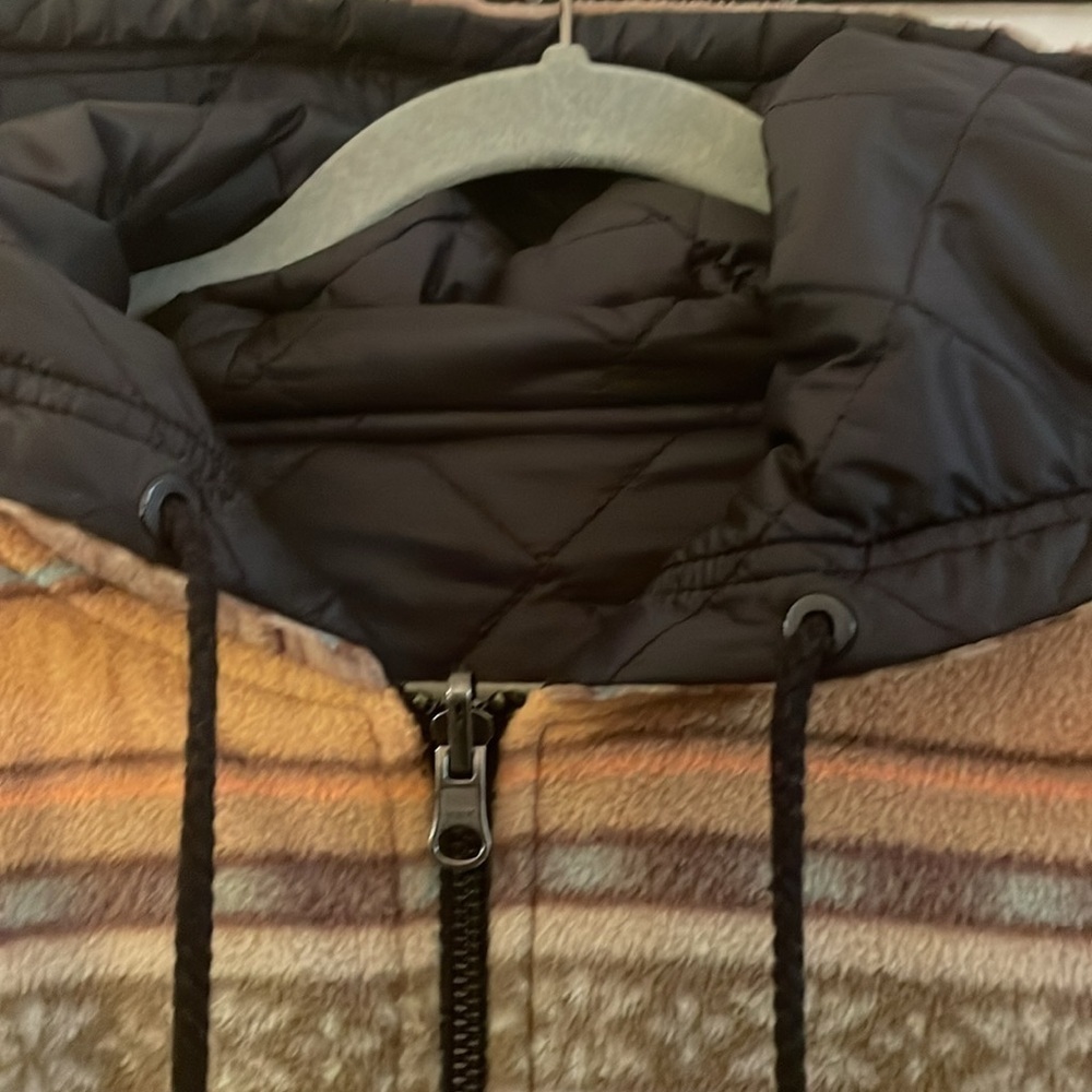 O’Neill Shanoh Rico Super Fleece Reversible Striped Multicolor Hooded Jacket - Picture 9 of 13